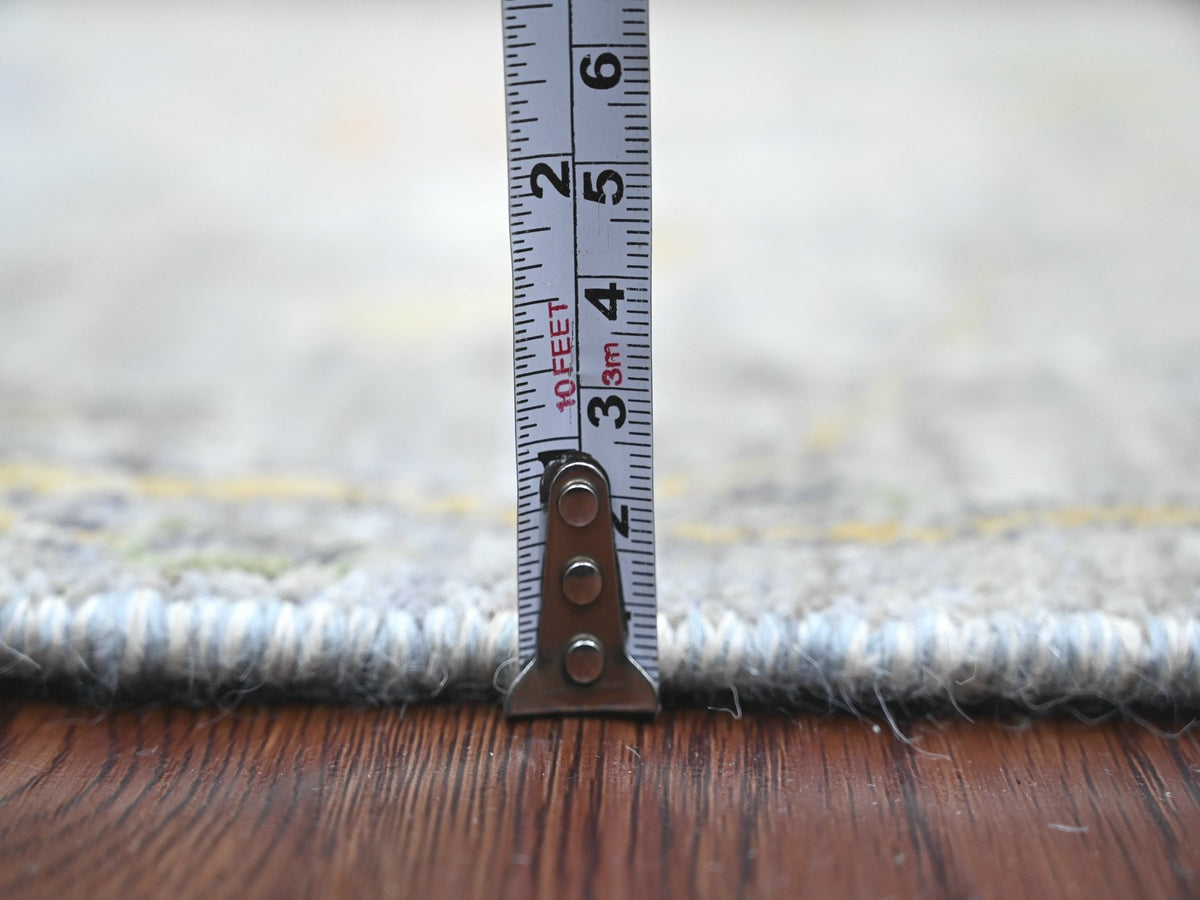 Peshawar Oushak hand-knotted wool runner in Gray, 2'6" x 20'2" — SKU O020615 (view 5)