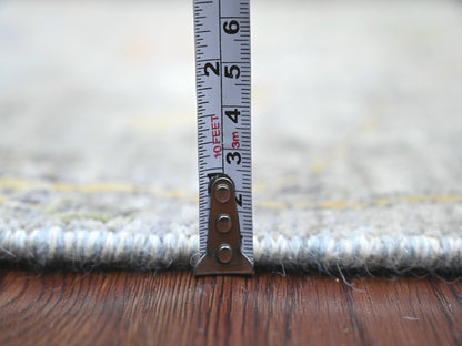 Peshawar Oushak hand-knotted wool runner in Gray, 2'6" x 20'2" — SKU O020615 (view 5)