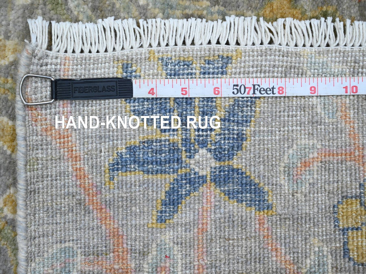 Peshawar Oushak hand-knotted wool runner in Gray, 2'6" x 20'2" — SKU O020615 (view 6)