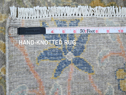 Peshawar Oushak hand-knotted wool runner in Gray, 2'6" x 20'2" — SKU O020615 (view 6)