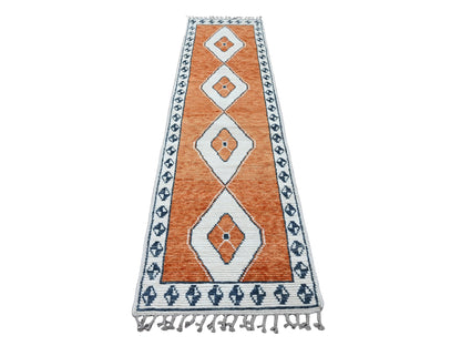 Orange 2'7" x 10'2" Tribal Hand knotted Wool Rug - Sku: O020619