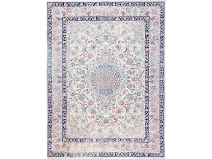 Ivory 9'11" x 13'2" Fine Oriental Hand knotted Wool Rug - Sku: O02062