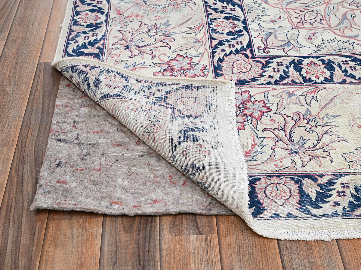 Tabriz Fine Oriental hand-knotted wool rug in Ivory, 9'11" x 13'2" — SKU O02062 (view 5)