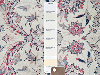 Tabriz Fine Oriental hand-knotted wool rug in Ivory, 9'11" x 13'2" — SKU O02062 (view 8)