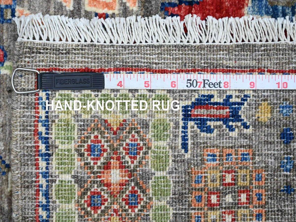 Mahal Tribal & Geometric hand-knotted wool rug in Gray, 3'1" x 5'3" — SKU O020631 (view 6)