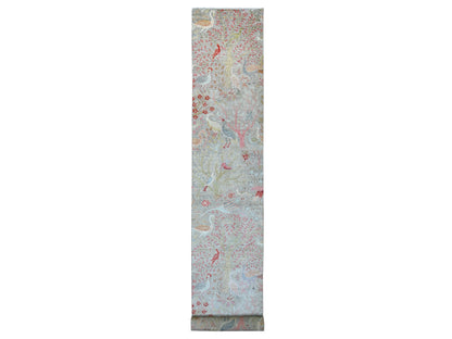 Brown 3'0" x 23'10" Oushak / Peshawar Hand knotted Wool Rug - Sku: O020639