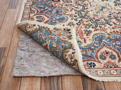 Kerman Vintage hand-knotted wool rug in Ivory & Light Blue, 10'3" x 13'2" — SKU O02064 (view 5)