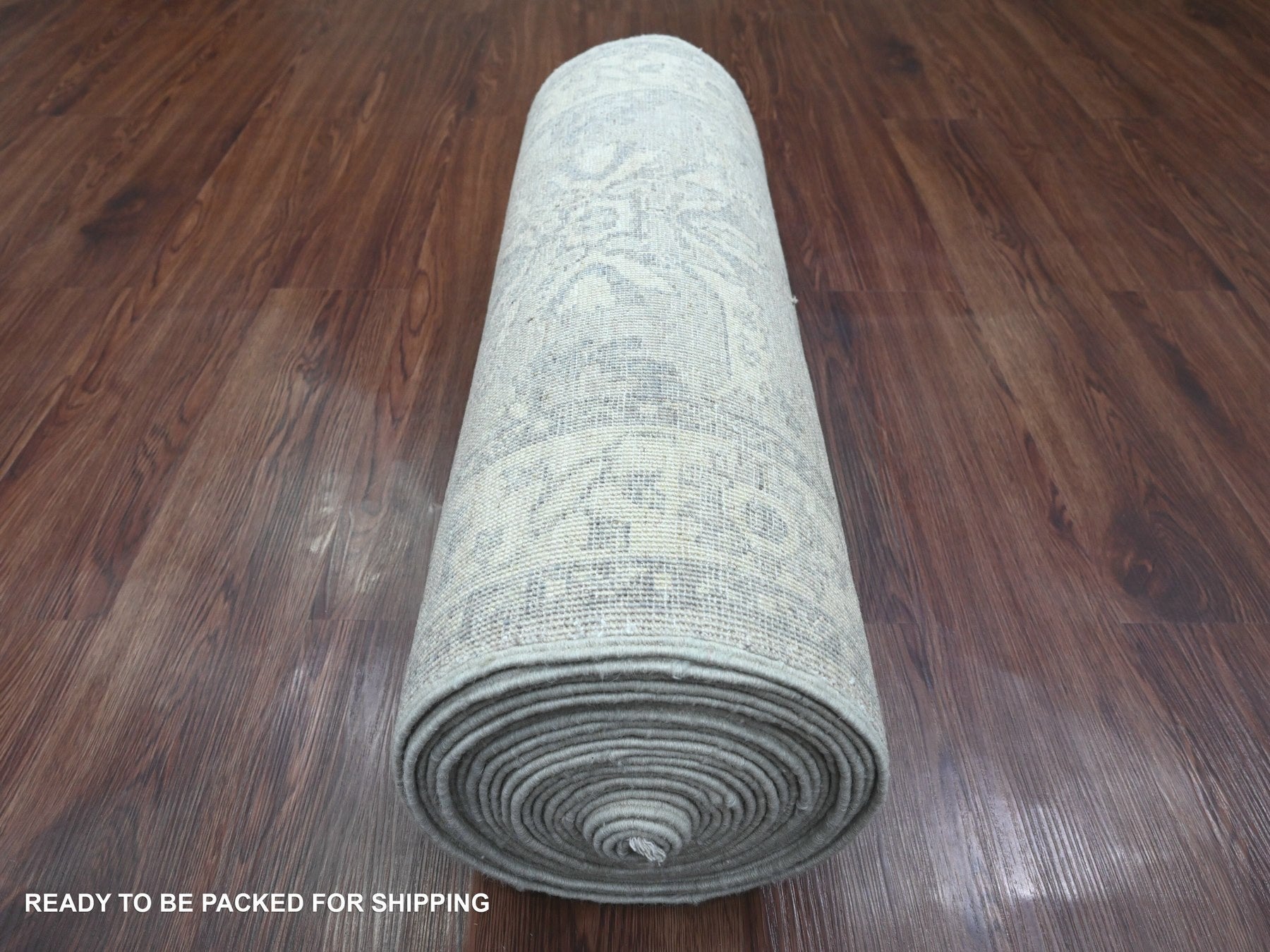Heriz Oushak hand-knotted wool runner in Ivory, 2'4" x 29'3" — SKU O020650 (view 4)