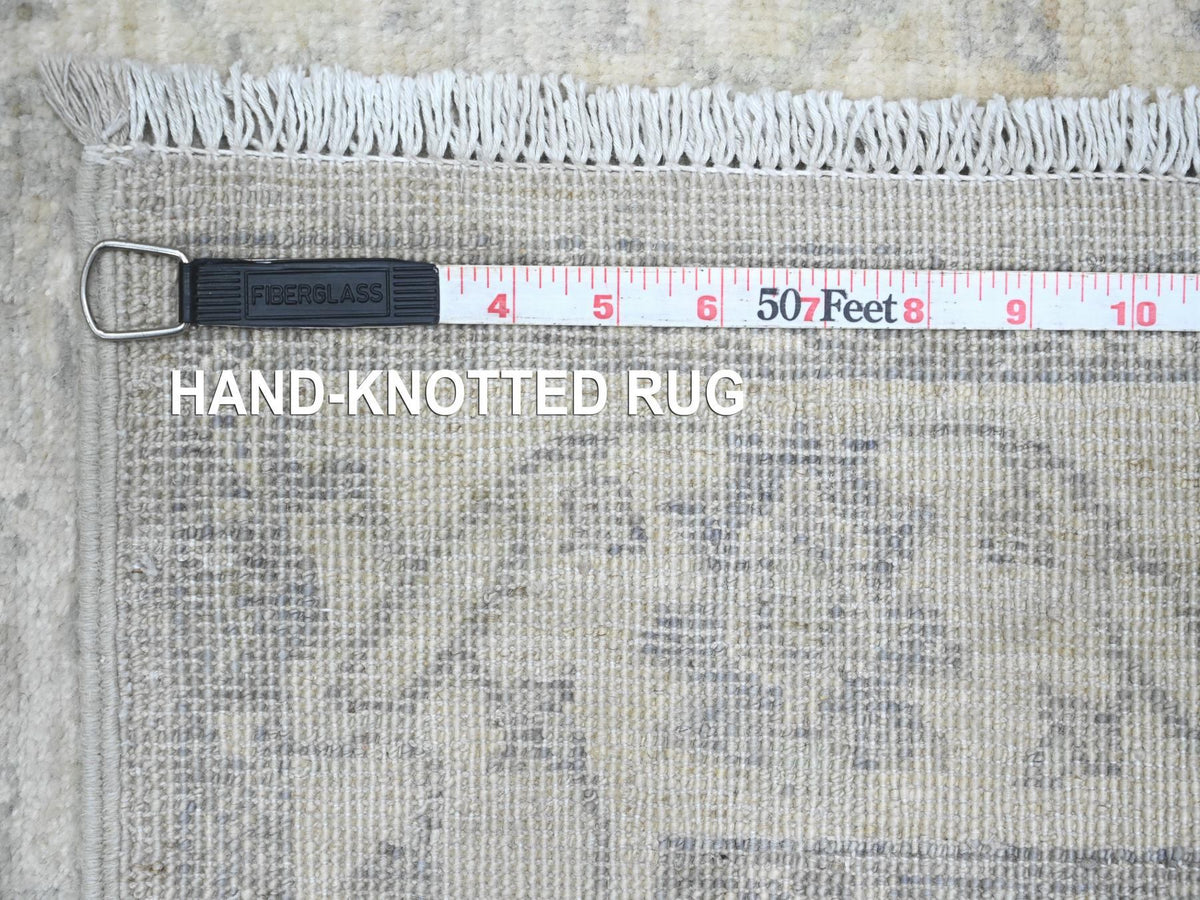 Heriz Oushak hand-knotted wool runner in Ivory, 2'4" x 29'3" — SKU O020650 (view 6)