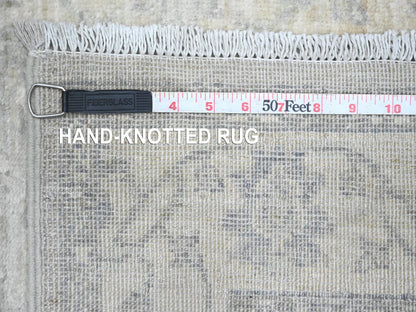 Heriz Oushak hand-knotted wool runner in Ivory, 2'4" x 29'3" — SKU O020650 (view 6)