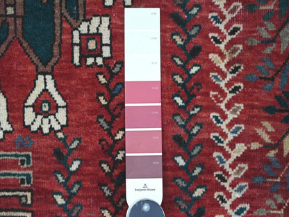 Red 5'9" x 9'1" Vintage Hand knotted Wool Rug - Sku: O020651