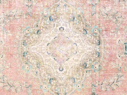 Pink 9'7" x 12'2" Vintage Hand knotted Wool Rug - Sku: O02065