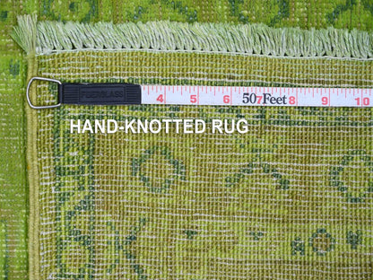Overdyed 2'1" x 5'9" Tribal Hand knotted Wool Rug - Sku: O020678