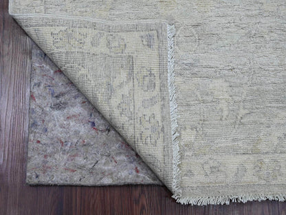 Peshawar Oushak hand-knotted wool runner in Gray & Ivory, 2'7" x 11'9" — SKU O020683 (view 2)