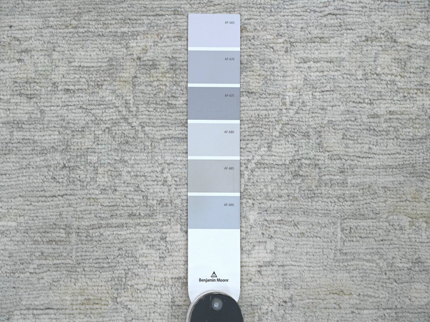 Peshawar Oushak hand-knotted wool runner in Gray & Ivory, 2'7" x 11'9" — SKU O020683 (view 3)