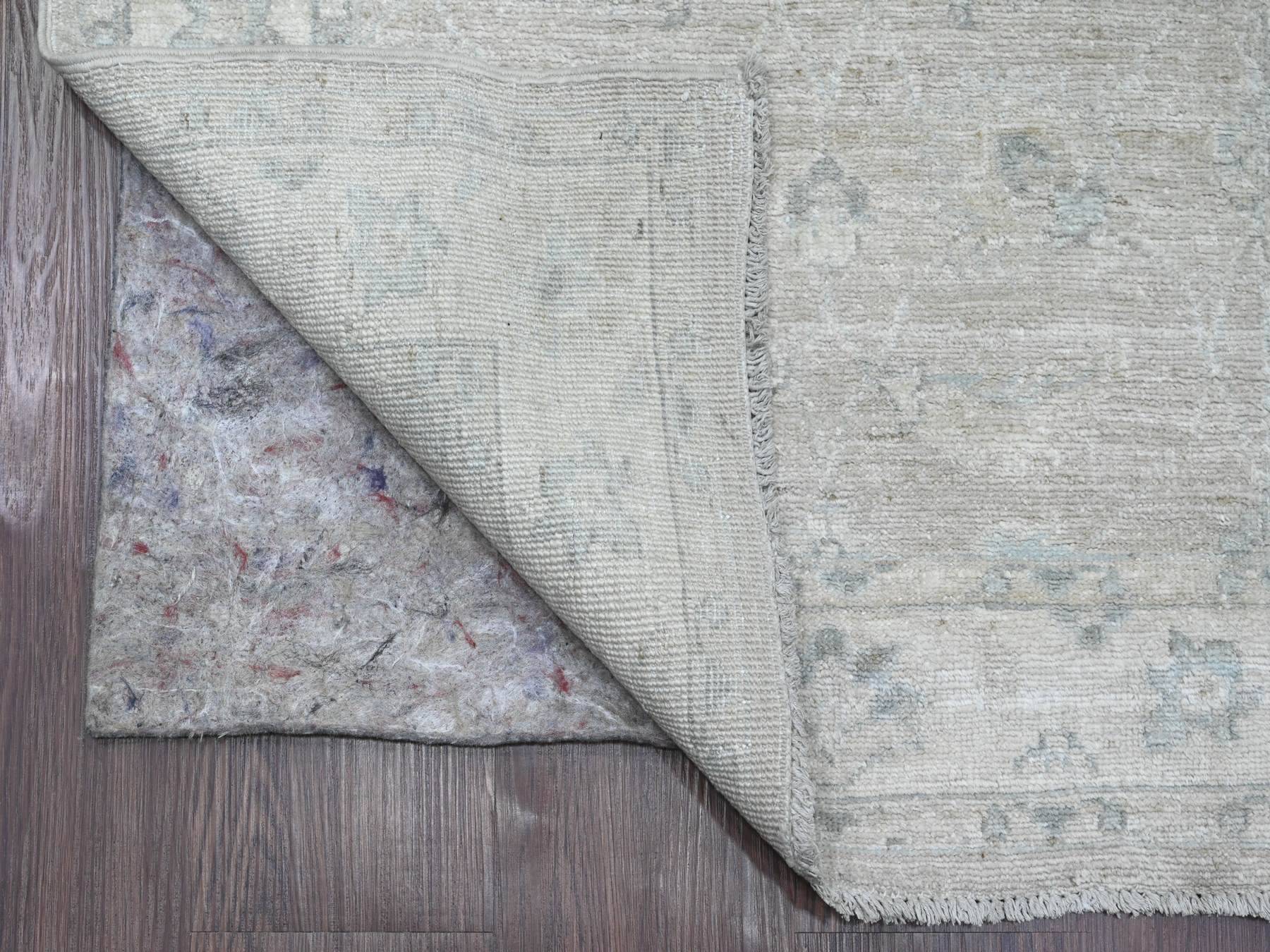 Brown 2'8" x 14'2" Oushak / Peshawar Hand knotted Wool Rug - Sku: O020689