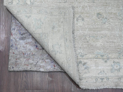 Brown 2'8" x 14'2" Oushak / Peshawar Hand knotted Wool Rug - Sku: O020689
