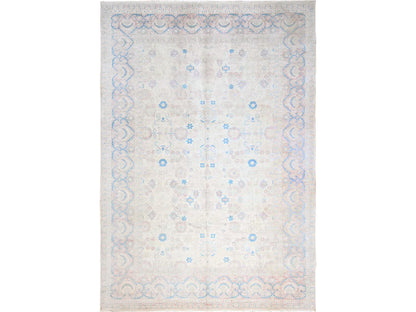 Mahal Vintage hand-knotted wool rug in Ivory & Pink, 11'11" x 17'3" — SKU O02069