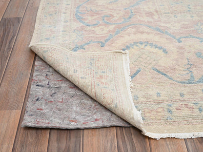 Ivory 11'11" x 17'3" Vintage Hand knotted Wool Rug - Sku: O02069