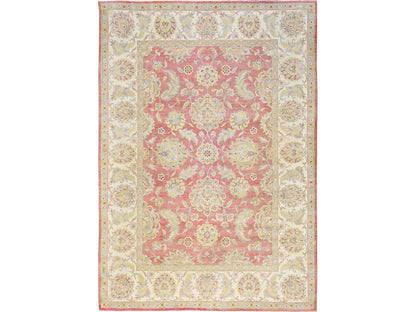 Rajasthan Vintage hand-knotted wool rug in Pink & Ivory, 10' x 14'5" — SKU O02070