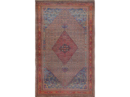 Ivory 11'6" x 18'10" Antique Hand knotted Wool Rug - Sku: O02072