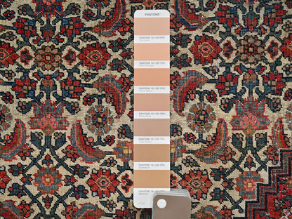 Ivory 11'6" x 18'10" Antique Hand knotted Wool Rug - Sku: O02072