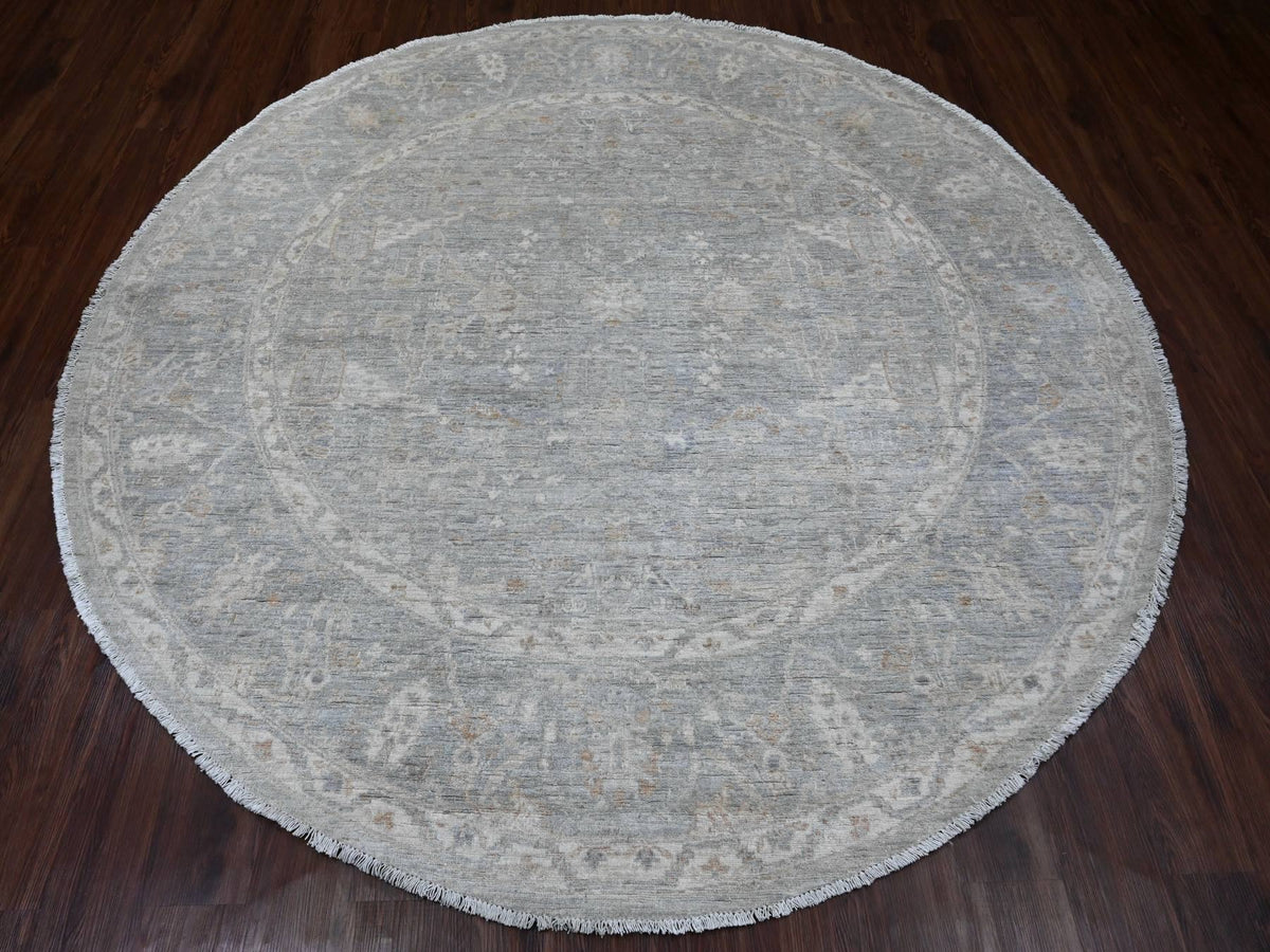 Mahal Oushak hand-knotted wool rug in Gray, 7'8" x 7'10" — SKU O020731 (view 2)