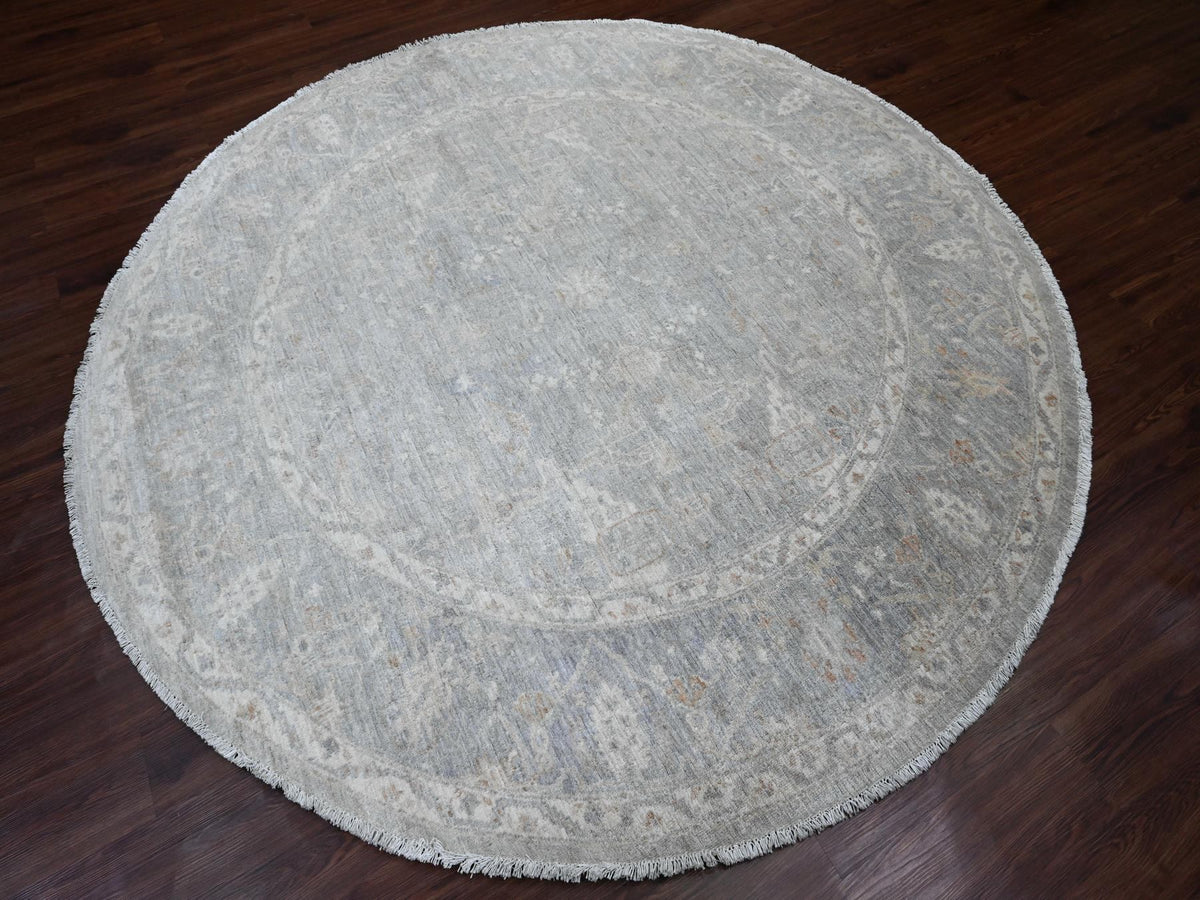 Mahal Oushak hand-knotted wool rug in Gray, 7'8" x 7'10" — SKU O020731 (view 3)