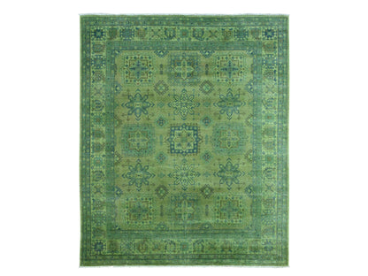 Overdyed 8'0" x 9'7" Tribal Hand knotted Wool Rug - Sku: O020735