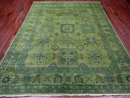 Overdyed 8'0" x 9'7" Tribal Hand knotted Wool Rug - Sku: O020735