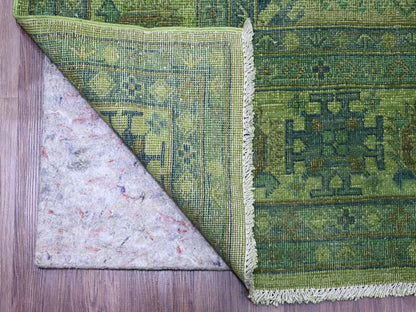 Overdyed 8'0" x 9'7" Tribal Hand knotted Wool Rug - Sku: O020735