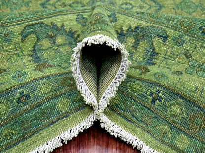 Overdyed 8'0" x 9'7" Tribal Hand knotted Wool Rug - Sku: O020735