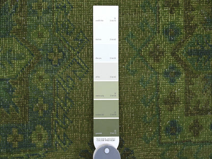 Overdyed 8'0" x 9'7" Tribal Hand knotted Wool Rug - Sku: O020735