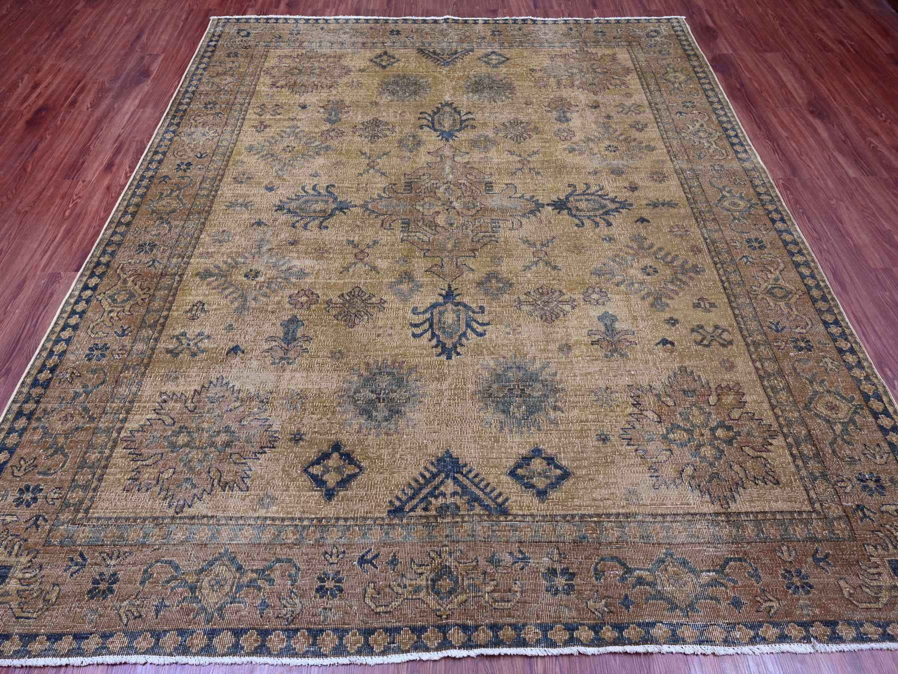 Kazak Kazak hand-knotted wool rug in Overdyed & Brown, 8' x 9'1" — SKU O020736 (view 2)