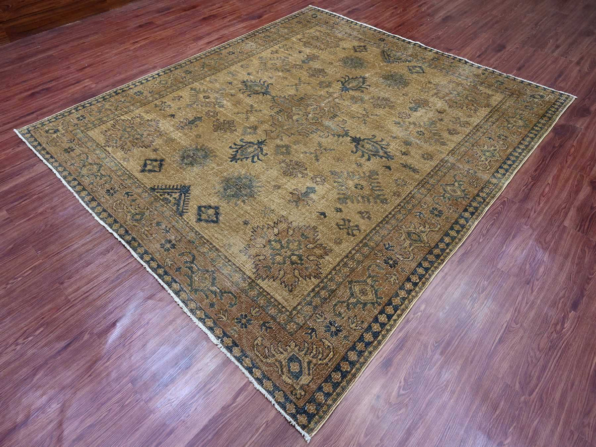 Kazak Kazak hand-knotted wool rug in Overdyed & Brown, 8' x 9'1" — SKU O020736 (view 3)