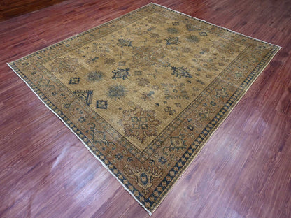 Kazak Kazak hand-knotted wool rug in Overdyed & Brown, 8' x 9'1" — SKU O020736 (view 3)