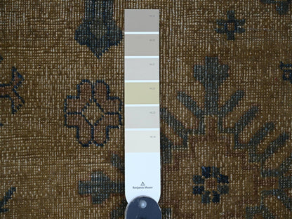Kazak Kazak hand-knotted wool rug in Overdyed & Brown, 8' x 9'1" — SKU O020736 (view 7)