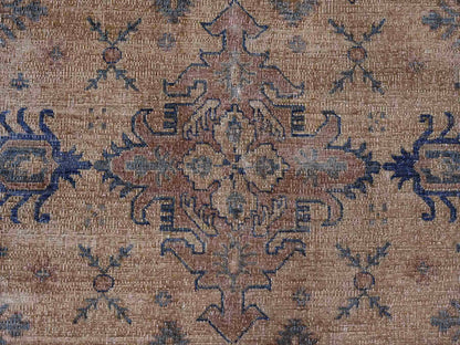 Kazak Kazak hand-knotted wool rug in Overdyed & Brown, 8' x 9'1" — SKU O020736 (view 8)