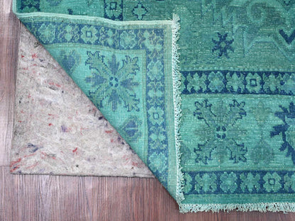 Kazak Kazak hand-knotted wool rug in Overdyed & Blue, 4'8" x 6'6" — SKU O020737 (view 2)