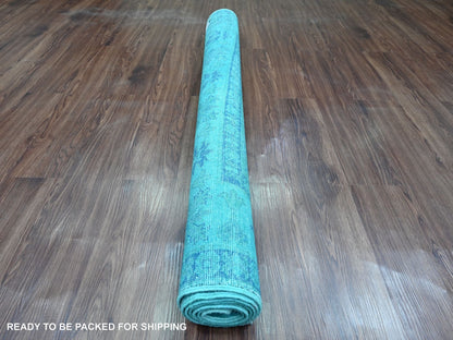 Kazak Kazak hand-knotted wool rug in Overdyed & Blue, 4'8" x 6'6" — SKU O020737 (view 4)