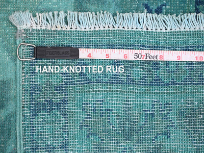 Kazak Kazak hand-knotted wool rug in Overdyed & Blue, 4'8" x 6'6" — SKU O020737 (view 6)