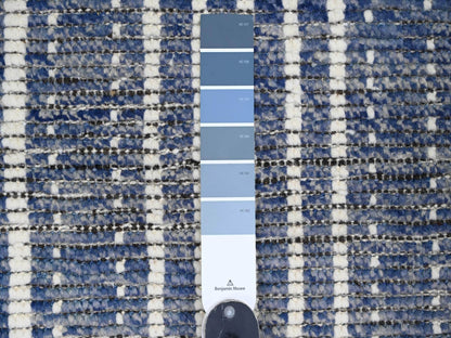 Blue 6'0" x 10'4" Tribal & Geometric Hand knotted Wool Rug - Sku: O020741