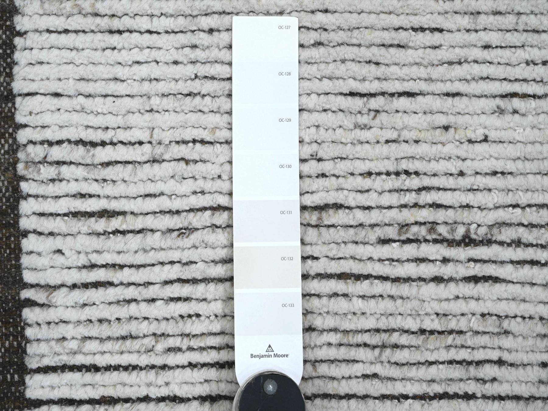 Tribal & Geometric hand-knotted wool rug in Ivory & Chocolate Brown, 6'6" x 8'11" — SKU O020743 (view 3)