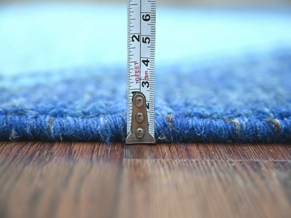 Blue 2'10" x 10'3" Tribal & Geometric Hand knotted Wool Rug - Sku: O020746