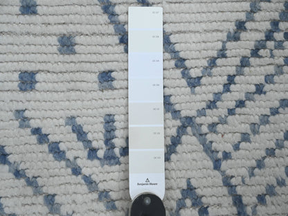 Tribal & Geometric hand-knotted wool runner in Ivory, 2'5" x 10'6" — SKU O020748 (view 3)