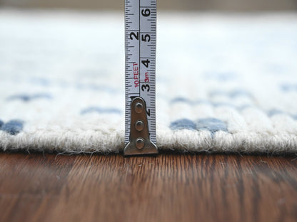 Tribal & Geometric hand-knotted wool runner in Ivory, 2'5" x 10'6" — SKU O020748 (view 5)