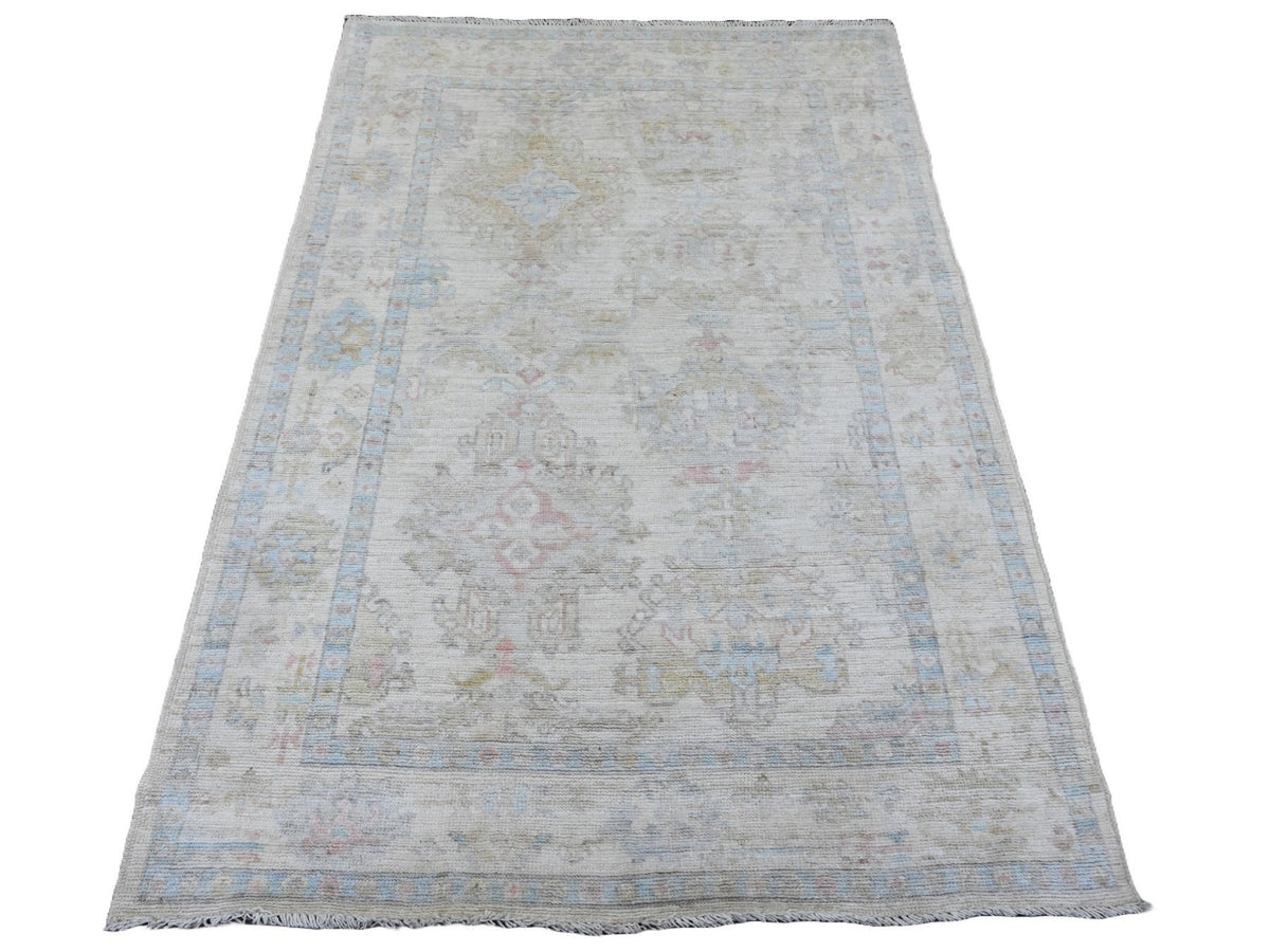 Oushak Oushak hand-knotted wool rug in Ivory, 3'11" x 6' — SKU O020755