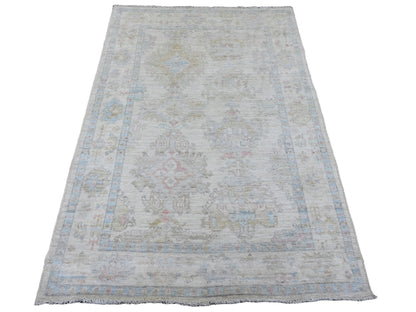 Oushak Oushak hand-knotted wool rug in Ivory, 3'11" x 6' — SKU O020755