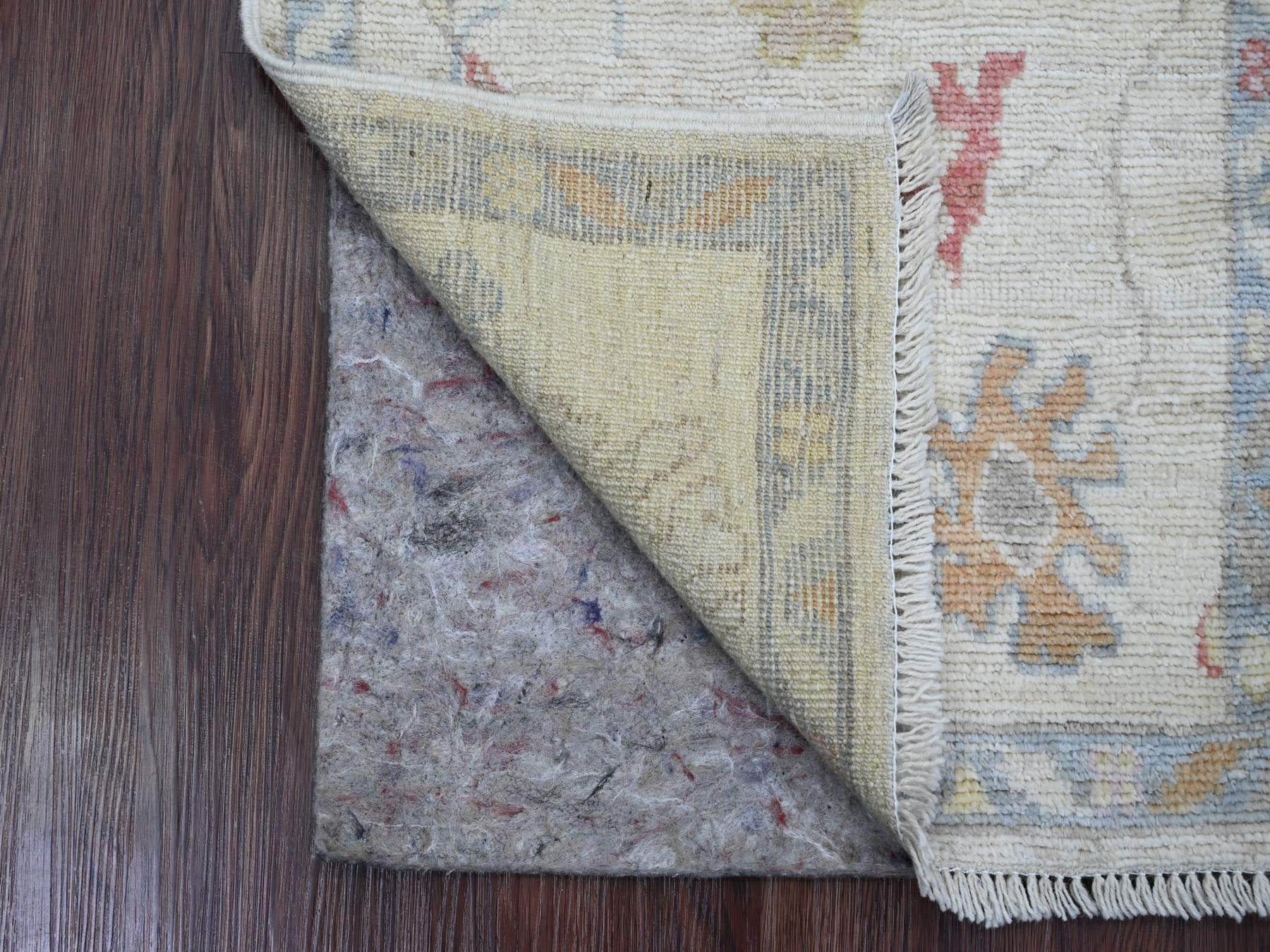 Oushak Oushak hand-knotted wool rug in Ivory & Blue, 1'11" x 2'11" — SKU O020757 (view 2)