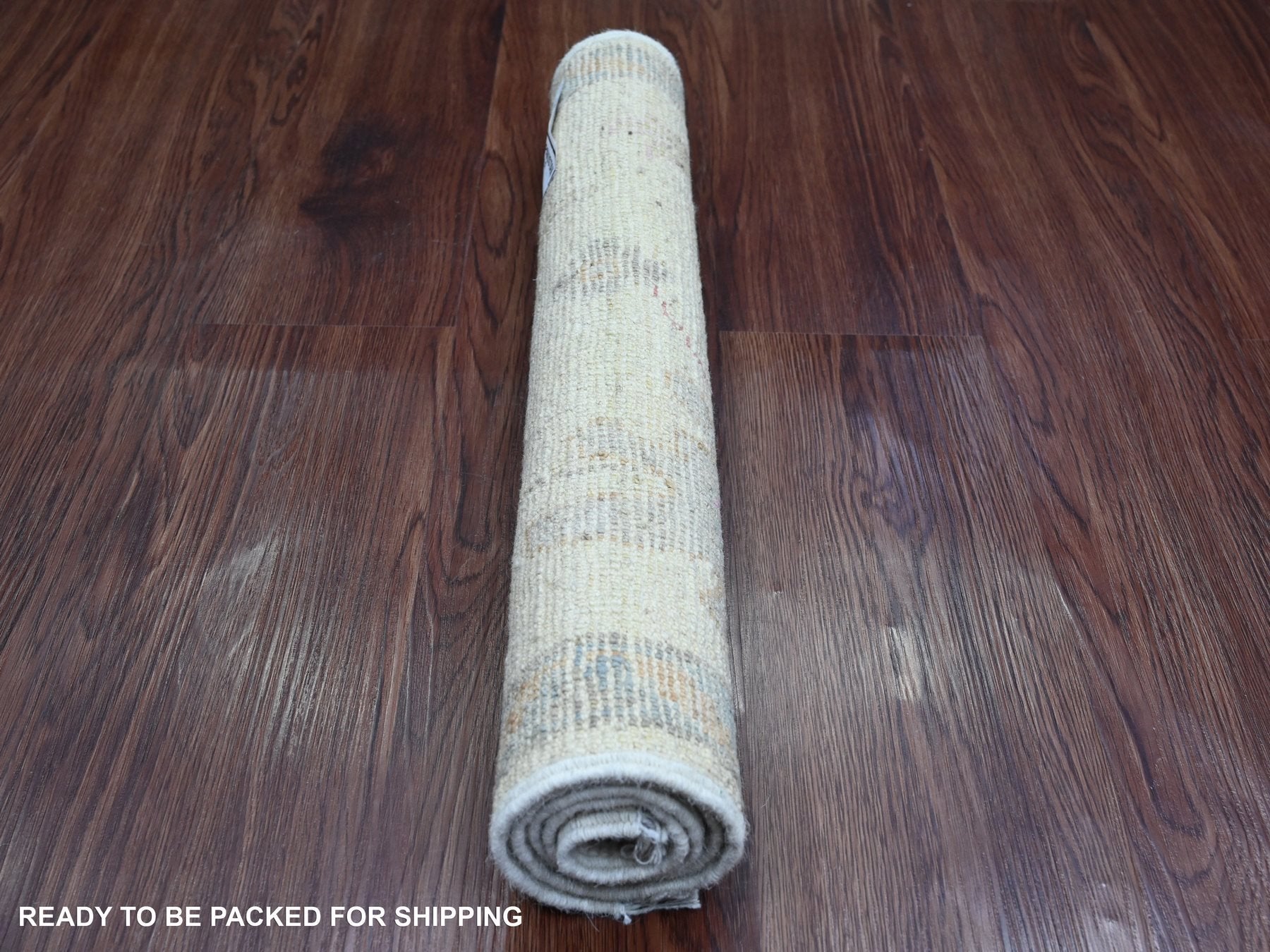 Oushak Oushak hand-knotted wool rug in Ivory & Blue, 1'11" x 2'11" — SKU O020757 (view 4)